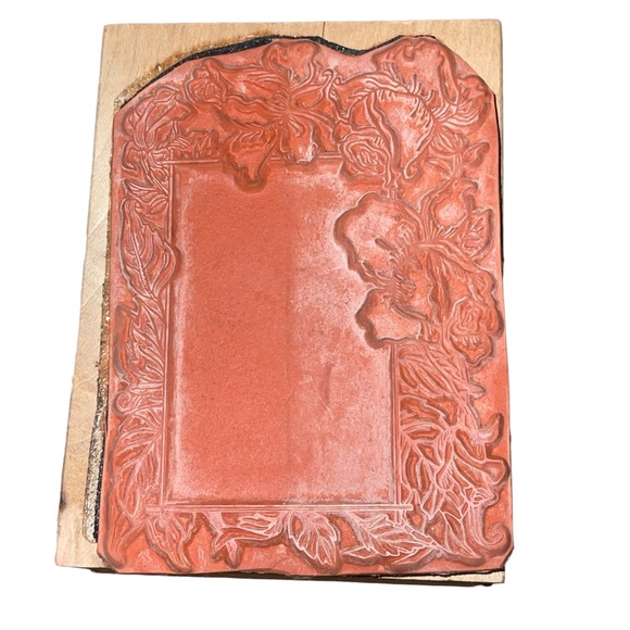 All Night Media Classic Rose Frame 205J Wood Mounted Rubber Stamp Flowers 1993. - Picture 3 of 4